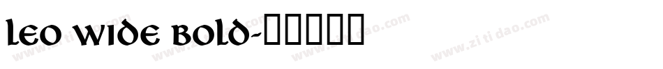 Leo Wide Bold字体转换